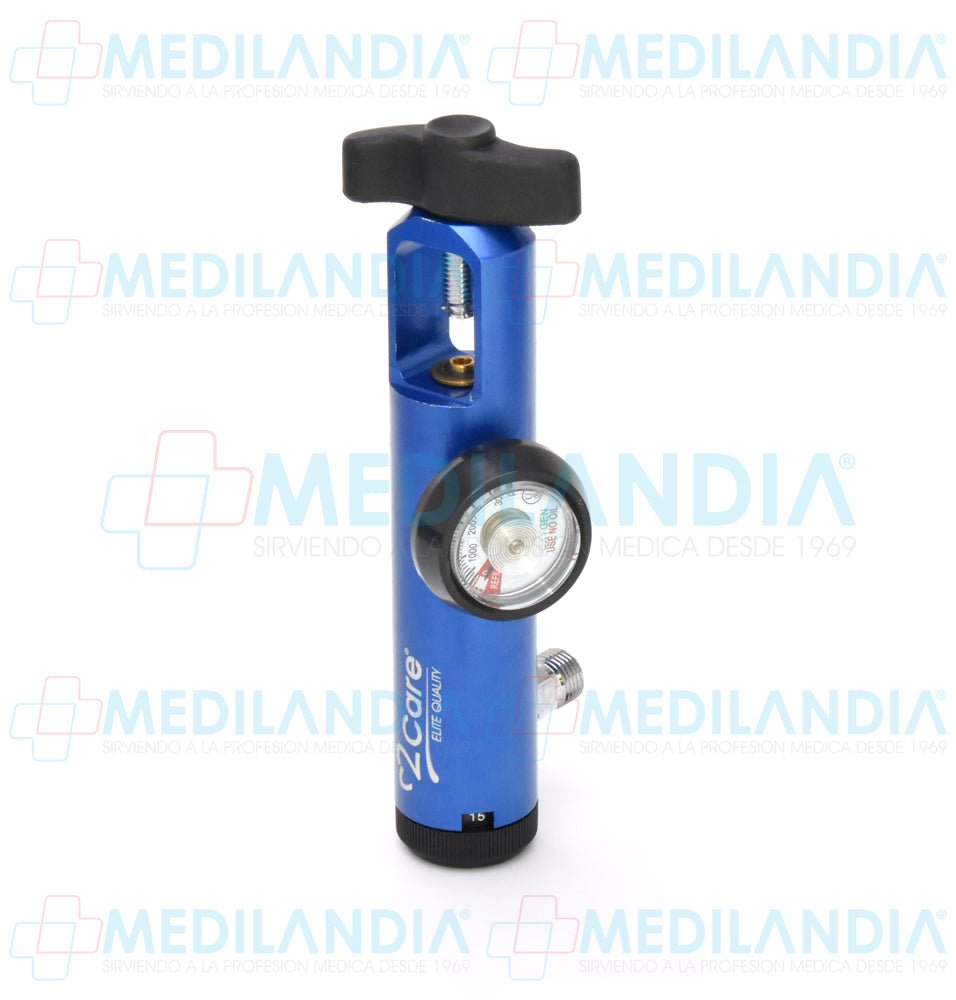 Regulador para tanque de oxigeno de 0 a 15 LPM - Regulador de oxígeno - 2CARE - MEDILANDIA | Tienda de productos médicos
