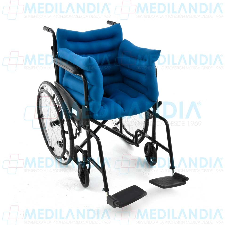 Respaldo con reposa brazos para silla de ruedas relleno de micro esferas - Cojin - MEDILANDIA- MEDILANDIA | Tienda de productos y equipos médicos de calidad en México | Soluciones profesionales para clínicas, hospitales y consultorios.