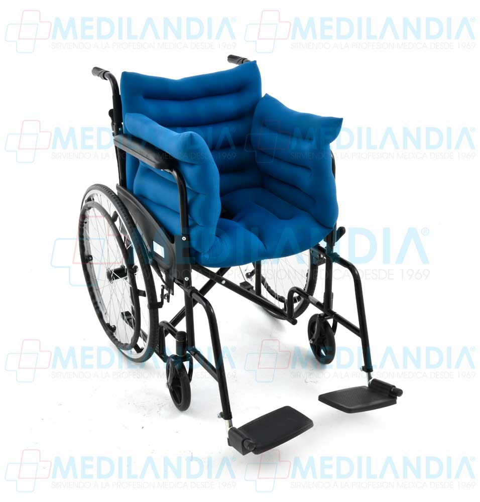 Respaldo con reposa brazos para silla de ruedas relleno de micro esferas - Cojin - MEDILANDIA- MEDILANDIA | Tienda de productos y equipos médicos de calidad en México | Soluciones profesionales para clínicas, hospitales y consultorios.