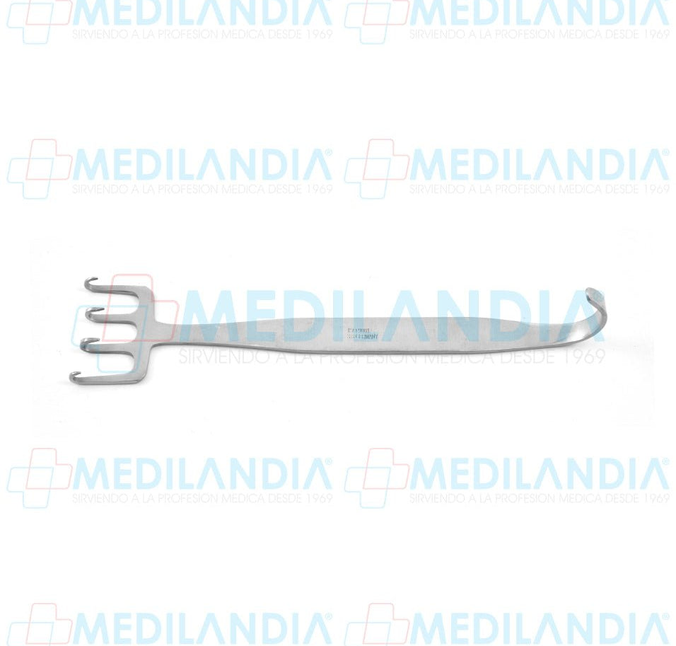 Retractor separador Freeman Rake 4 garras en linea cortantes 17.8 cm - Separador - HP- MEDILANDIA | Tienda de productos y equipos médicos de calidad en México | Soluciones profesionales para clínicas, hospitales y consultorios.