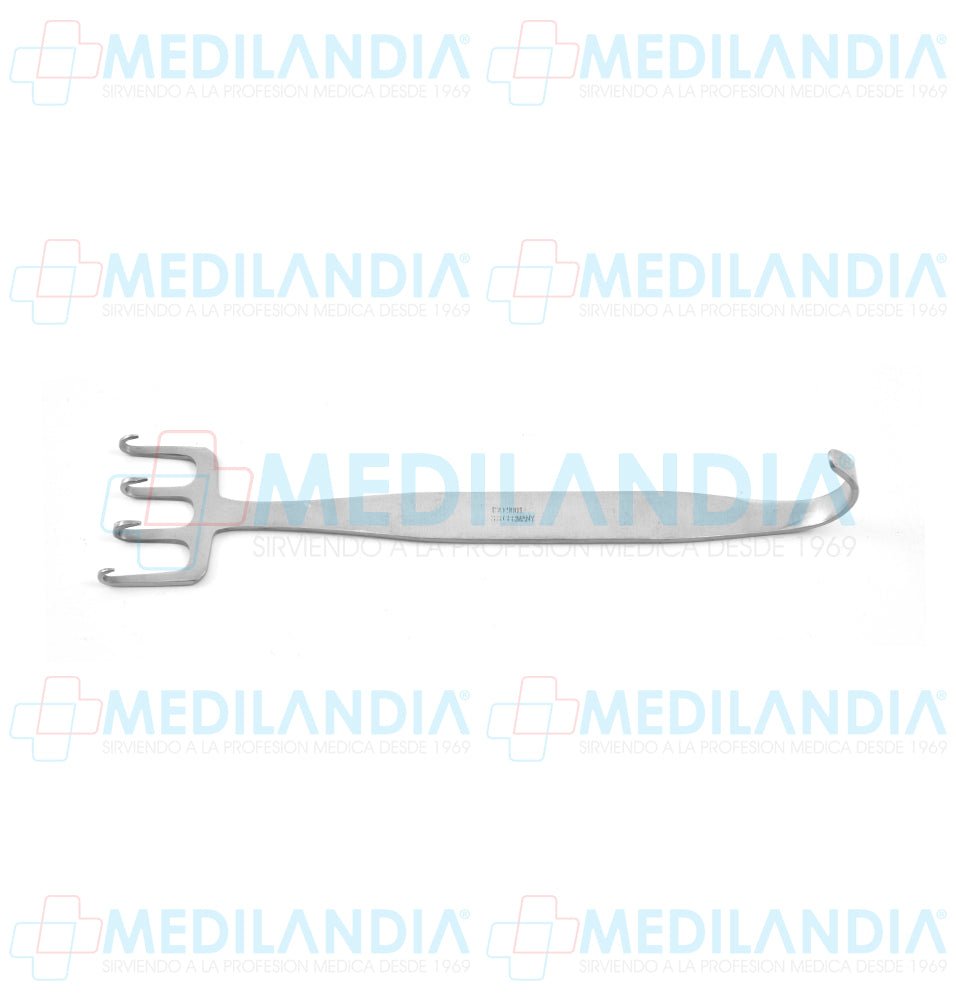 Retractor separador Freeman Rake 4 garras en linea cortantes 17.8 cm - Separador - HP- MEDILANDIA | Tienda de productos y equipos médicos de calidad en México | Soluciones profesionales para clínicas, hospitales y consultorios.