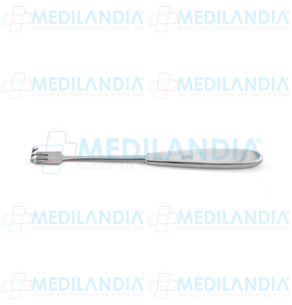 Retractor separador Volkman de 3 garras puntas Roma mango hueco 20.3 cm - Separador - HP- MEDILANDIA | Tienda de productos y equipos médicos de calidad en México | Soluciones profesionales para clínicas, hospitales y consultorios.