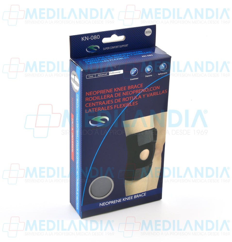 Rodillera paro rotula con varillas flexibles laterales - Rodillera - SUPER CONFORT- MEDILANDIA | Tienda de productos y equipos médicos de calidad en México | Soluciones profesionales para clínicas, hospitales y consultorios.