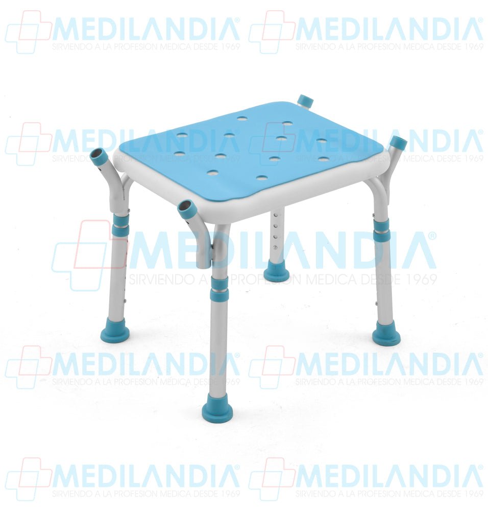 Silla banca para baño (ducha) con respaldo y apoya brazos desmontables - Silla para ducha - MOBICARE- MEDILANDIA | Tienda de productos y equipos médicos de calidad en México | Soluciones profesionales para clínicas, hospitales y consultorios.