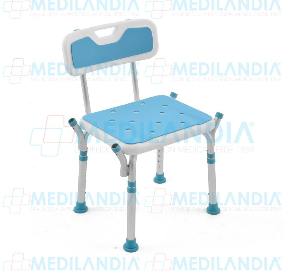 Silla banca para baño (ducha) con respaldo y apoya brazos desmontables - Silla para ducha - MOBICARE- MEDILANDIA | Tienda de productos y equipos médicos de calidad en México | Soluciones profesionales para clínicas, hospitales y consultorios.