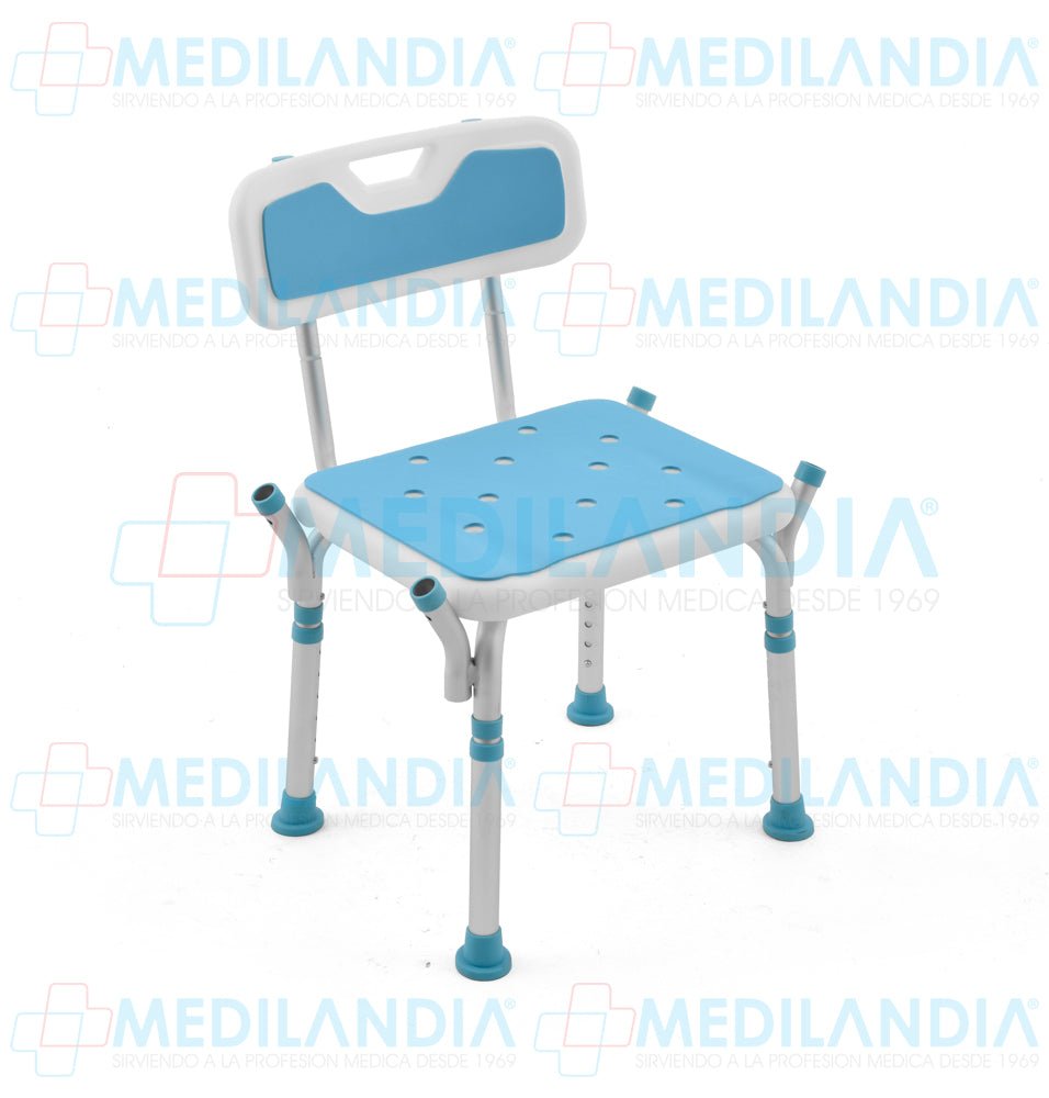 Silla banca para baño (ducha) con respaldo y apoya brazos desmontables - Silla para ducha - MOBICARE- MEDILANDIA | Tienda de productos y equipos médicos de calidad en México | Soluciones profesionales para clínicas, hospitales y consultorios.