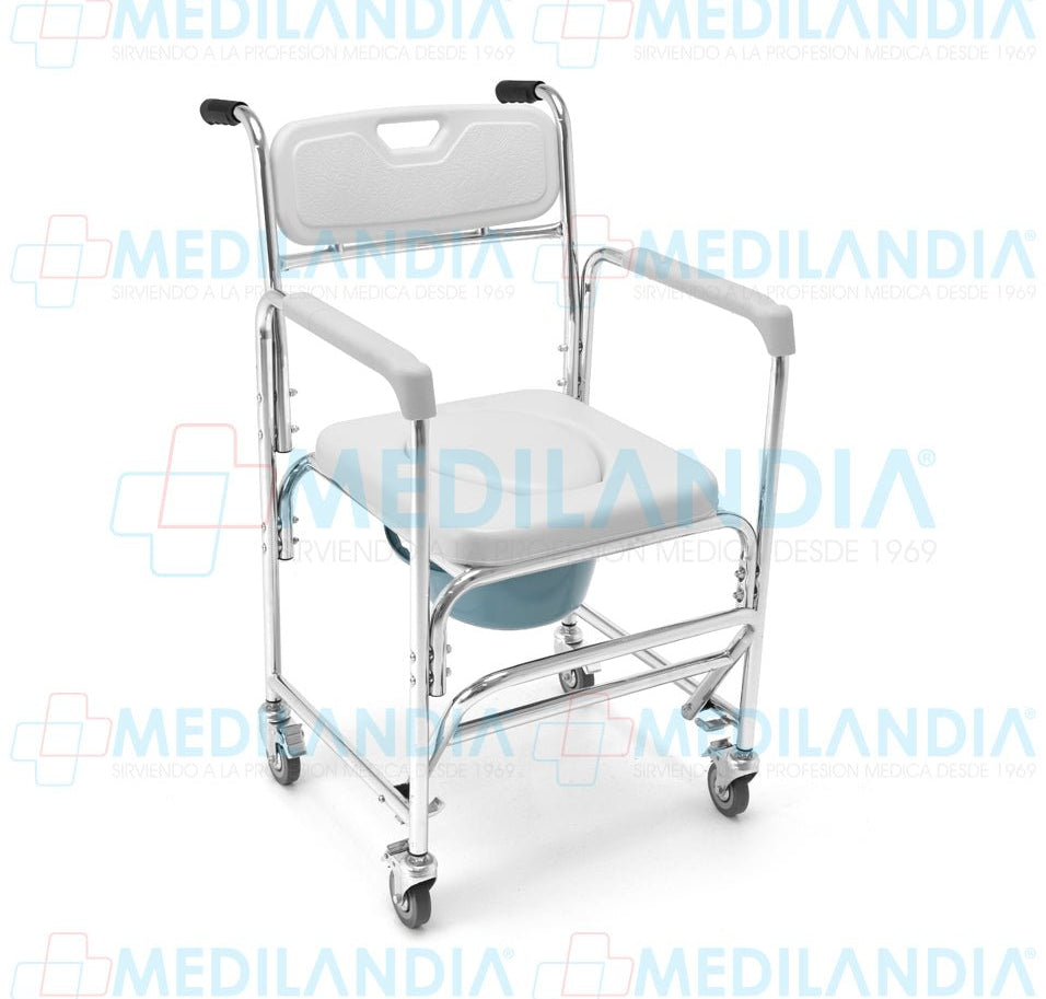 Silla cómodo acojinada con ruedas - Silla cómodo - SUPER CONFORT - MEDILANDIA | Tienda de productos médicos