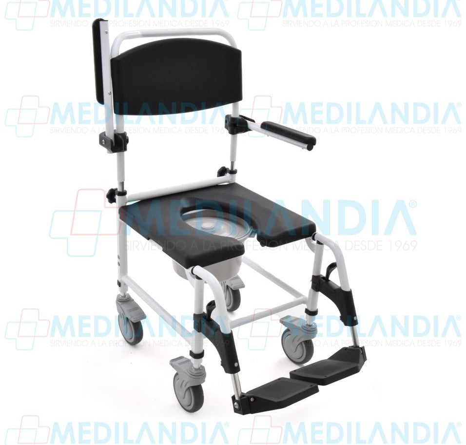 Silla cómodo ducha aluminio PU 18” - Silla cómodo - EM - MEDILANDIA | Tienda de productos y equipos médicos de calidad en México | Soluciones profesionales para clínicas, hospitales y consultorios.