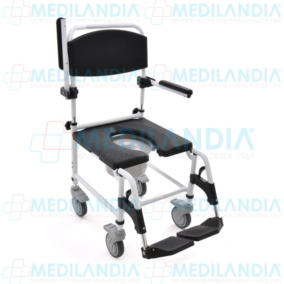 Silla cómodo ducha aluminio PU 18” - Silla cómodo - EM - MEDILANDIA | Tienda de productos y equipos médicos de calidad en México | Soluciones profesionales para clínicas, hospitales y consultorios.
