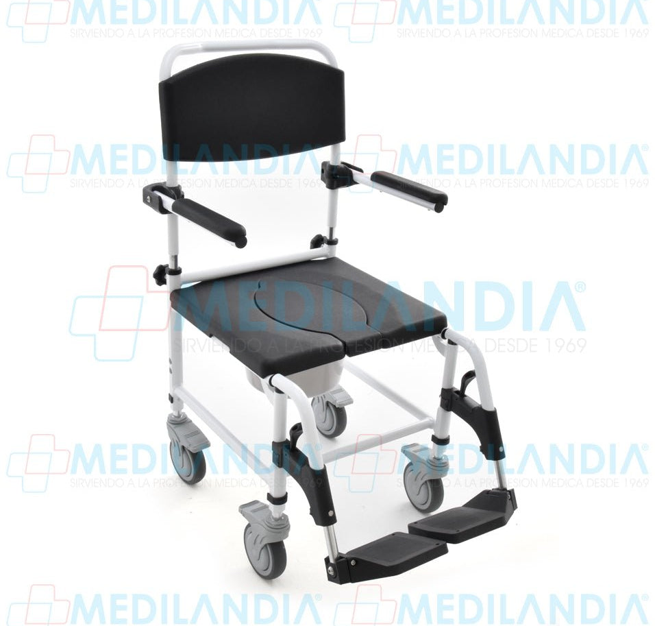 Silla cómodo ducha aluminio PU 18” - Silla cómodo - EM - MEDILANDIA | Tienda de productos y equipos médicos de calidad en México | Soluciones profesionales para clínicas, hospitales y consultorios.