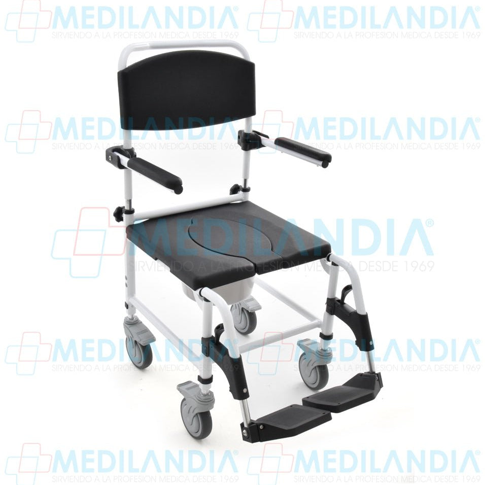 Silla cómodo ducha aluminio PU 18” - Silla cómodo - EM - MEDILANDIA | Tienda de productos y equipos médicos de calidad en México | Soluciones profesionales para clínicas, hospitales y consultorios.