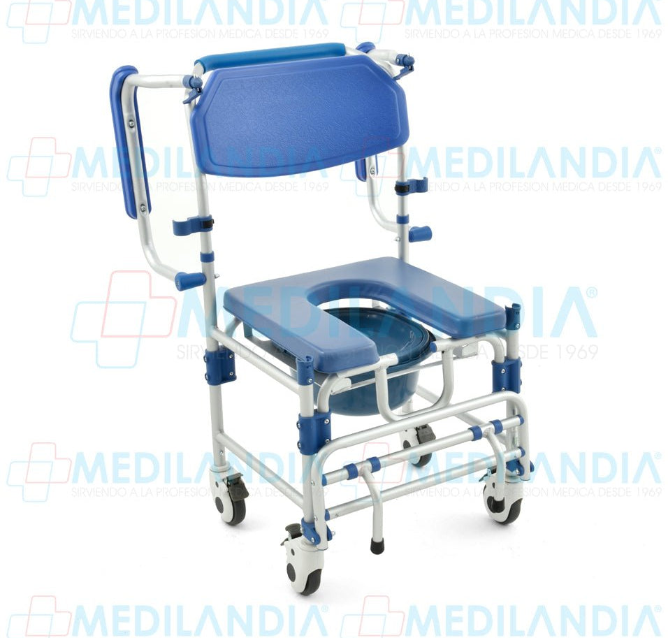Silla cómodo para ducha con ruedas - Silla cómodo - MOBICARE - MEDILANDIA | Tienda de productos y equipos médicos de calidad en México | Soluciones profesionales para clínicas, hospitales y consultorios.