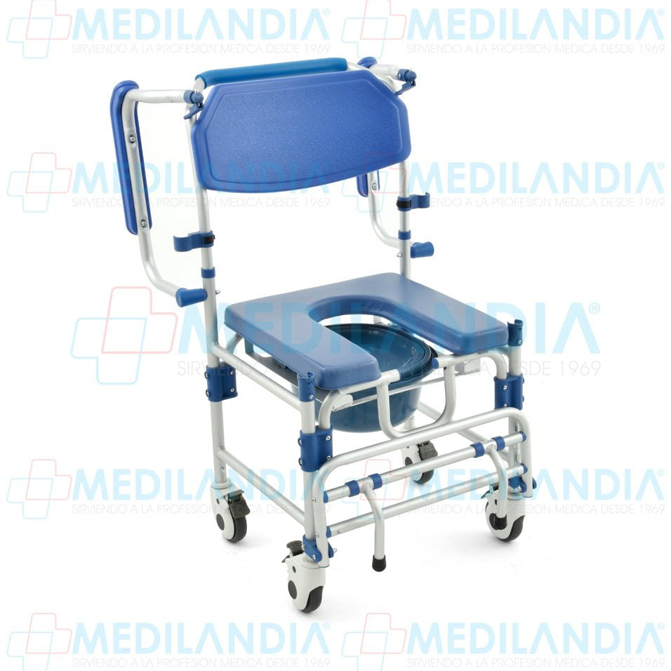 Silla cómodo para ducha con ruedas - Silla cómodo - MOBICARE - MEDILANDIA | Tienda de productos y equipos médicos de calidad en México | Soluciones profesionales para clínicas, hospitales y consultorios.