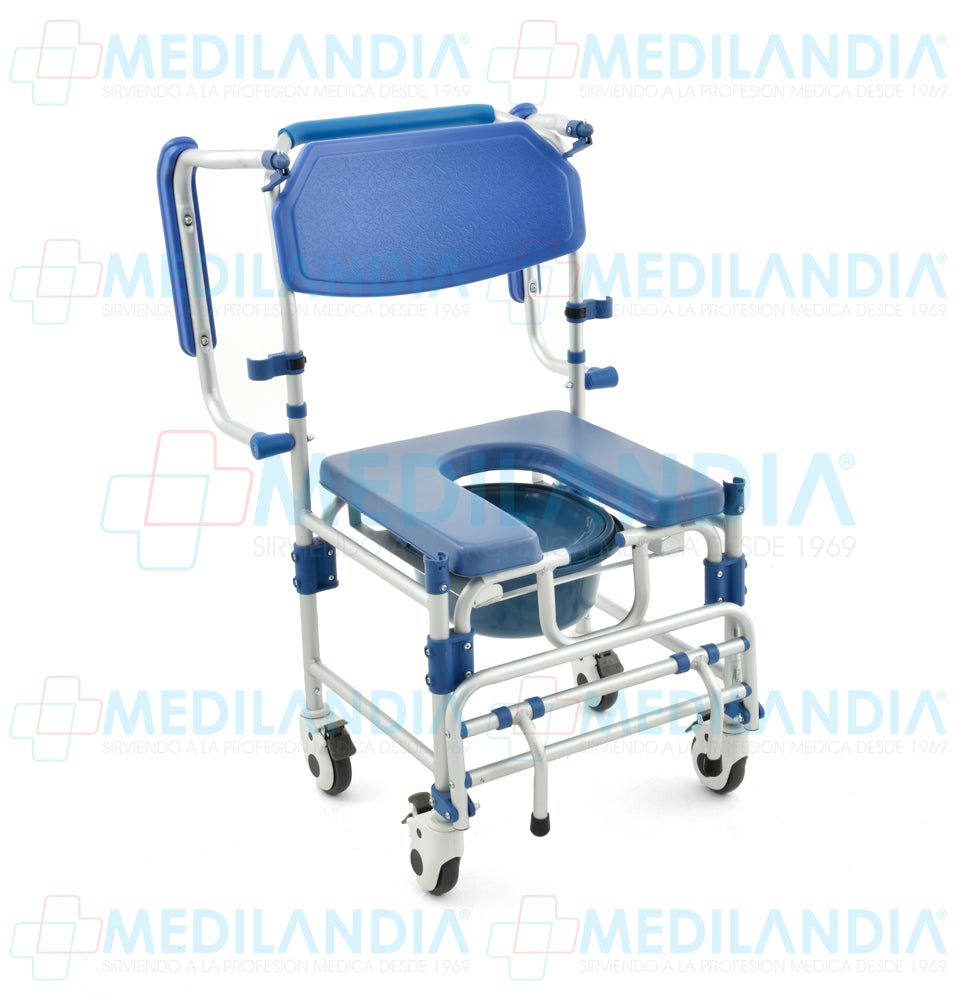 Silla cómodo para ducha con ruedas - Silla cómodo - MOBICARE - MEDILANDIA | Tienda de productos y equipos médicos de calidad en México | Soluciones profesionales para clínicas, hospitales y consultorios.