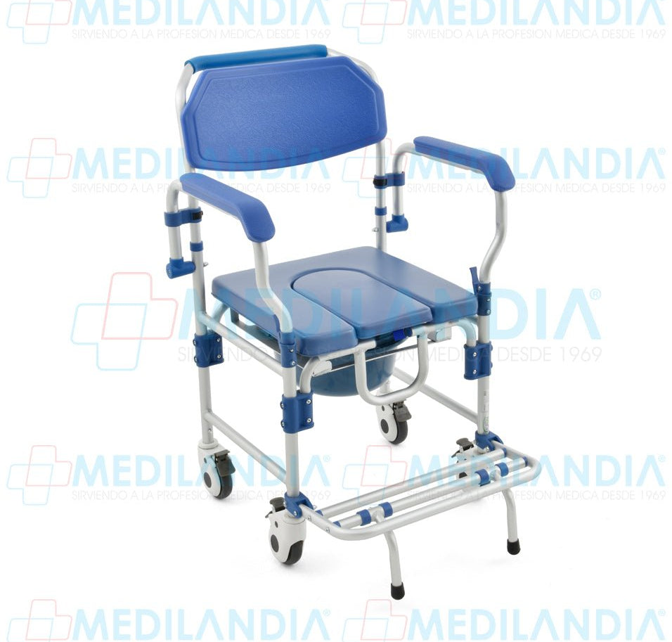 Silla cómodo para ducha con ruedas - Silla cómodo - MOBICARE - MEDILANDIA | Tienda de productos y equipos médicos de calidad en México | Soluciones profesionales para clínicas, hospitales y consultorios.