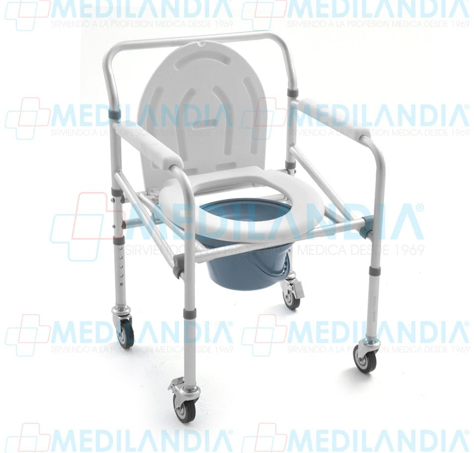 Silla cómodo plegable con ruedas - Silla cómodo - HANDY - MEDILANDIA | Tienda de productos médicos