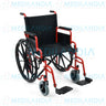 Silla de ruedas con asiento amplio de 48.26 cm / 19” con eleva piernas descansa brazos abatibles y llantas frontales anchas - Silla de ruedas - EM - MEDILANDIA | Tienda de productos y equipos médicos de calidad en México | Soluciones profesionales para clínicas, hospitales y consultorios.