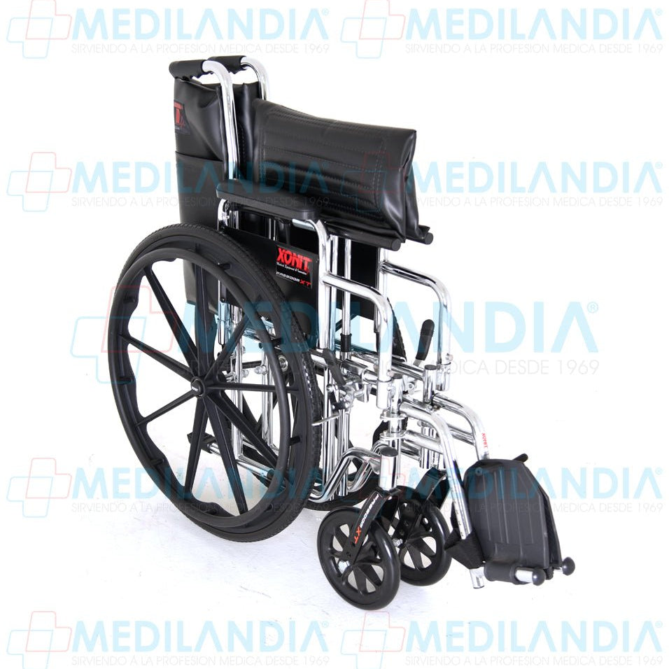 Silla de ruedas cromada de lujo, con descansa pies desmontables y descansa brazos corto desmontables - Silla de ruedas - XONIT - MEDILANDIA | Tienda de productos médicos