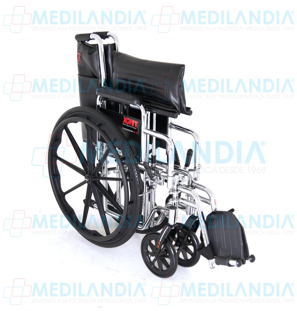 Silla de ruedas cromada de lujo, con descansa pies desmontables y descansa brazos corto desmontables - Silla de ruedas - XONIT - MEDILANDIA | Tienda de productos médicos