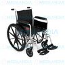 Silla de ruedas cromada de lujo, con descansa pies desmontables y descansa brazos largo desmontables - Silla de ruedas - XONIT - MEDILANDIA | Tienda de productos médicos