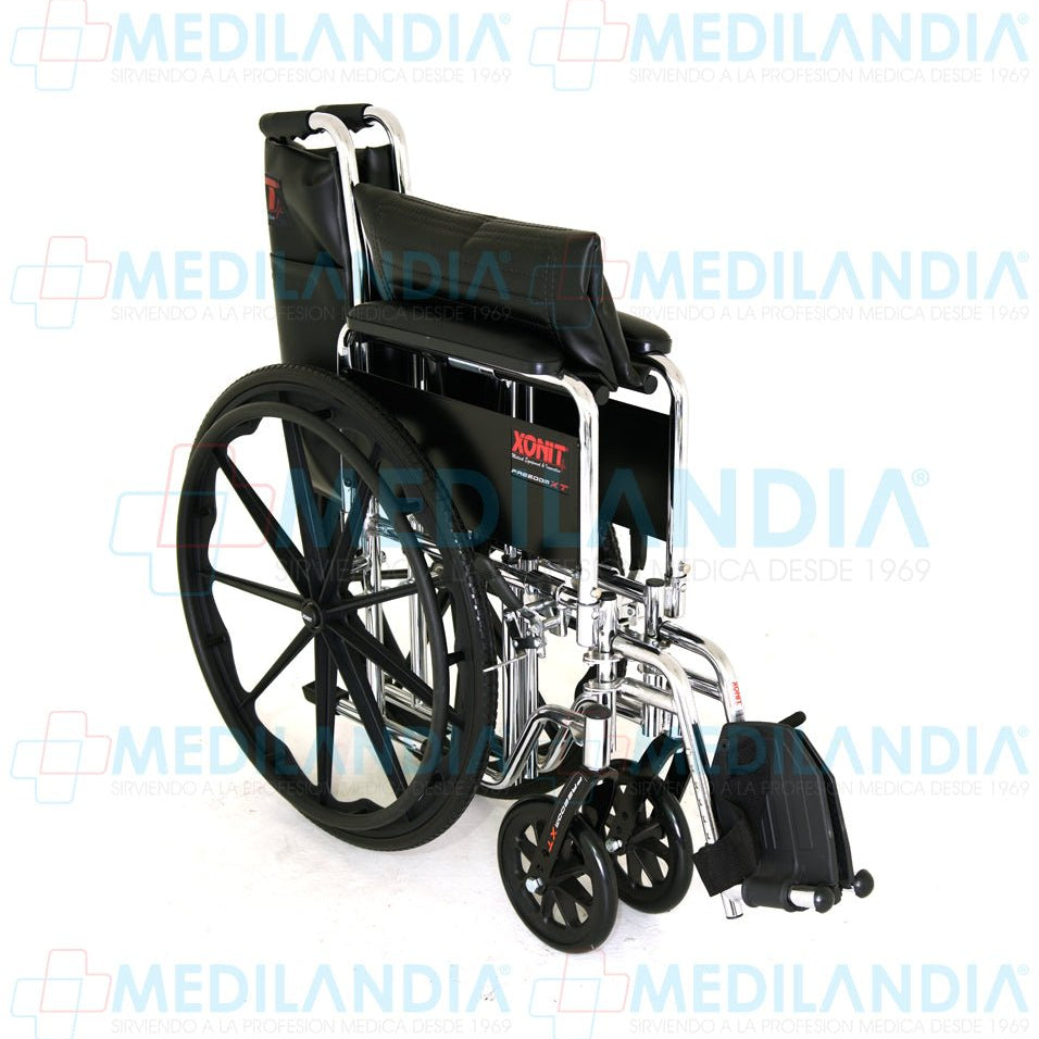 Silla de ruedas cromada de lujo, con descansa pies desmontables y descansa brazos largo desmontables - Silla de ruedas - XONIT - MEDILANDIA | Tienda de productos médicos