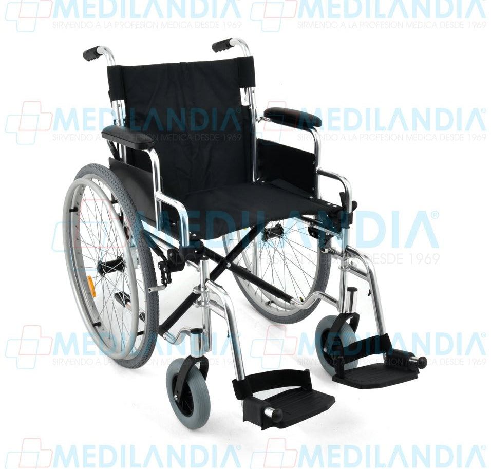 Silla de ruedas de aluminio con asiento de 48.26 cm / 19” con descansa brazos costos abatibles y descansa pies desmontables - Silla de ruedas - EM - MEDILANDIA | Tienda de productos y equipos médicos de calidad en México | Soluciones profesionales para clínicas, hospitales y consultorios.