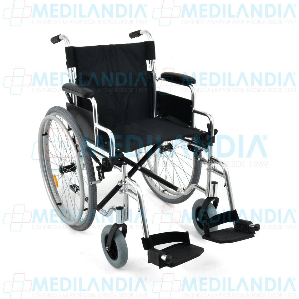 Silla de ruedas de aluminio con asiento de 48.26 cm / 19” con descansa brazos costos abatibles y descansa pies desmontables - Silla de ruedas - EM - MEDILANDIA | Tienda de productos y equipos médicos de calidad en México | Soluciones profesionales para clínicas, hospitales y consultorios.