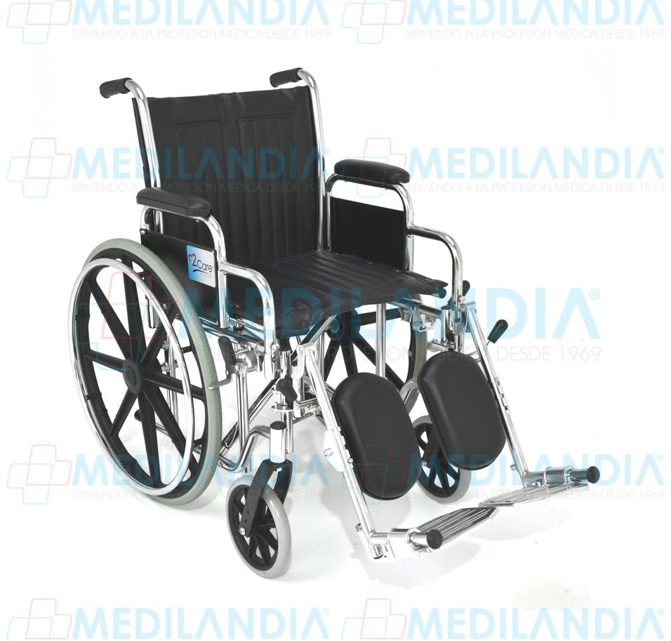 Silla de ruedas de lujo descansa brazos corto desmontable, eleva piernas - Silla de ruedas - 2CARE - MEDILANDIA | Tienda de productos médicos
