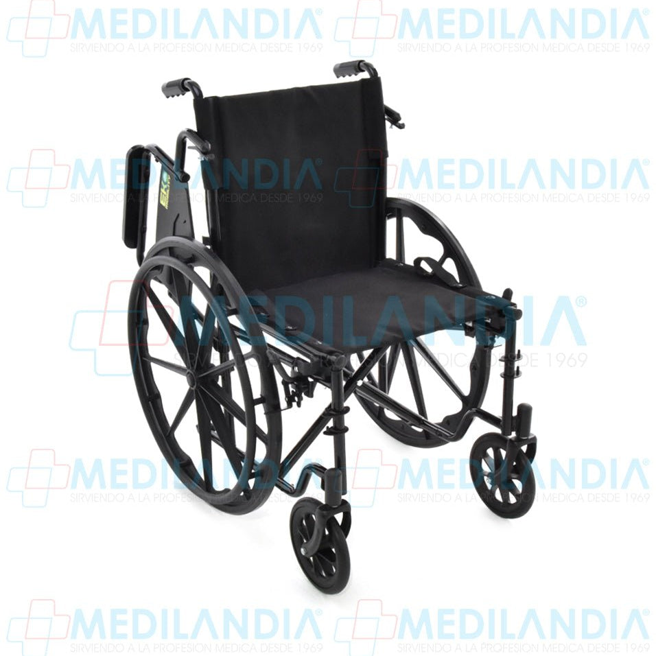 Silla de ruedas esmaltada con descansa brazos abatible y descansa pies desmontable - Silla de ruedas - EM - MEDILANDIA | Tienda de productos y equipos médicos de calidad en México | Soluciones profesionales para clínicas, hospitales y consultorios.