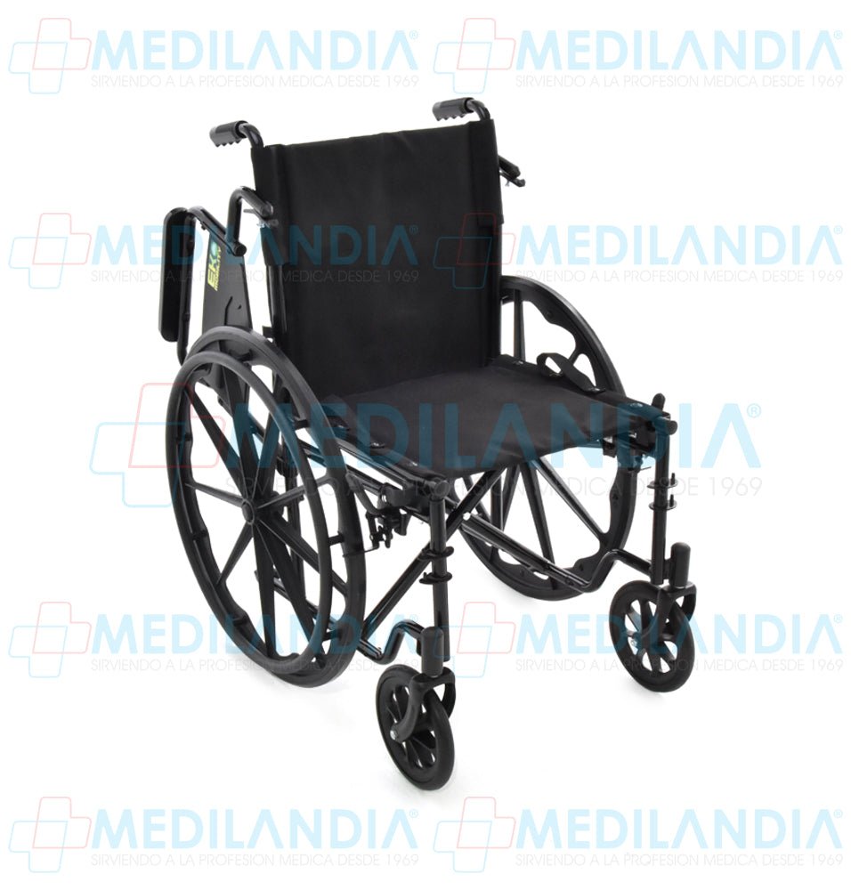 Silla de ruedas esmaltada con descansa brazos abatible y descansa pies desmontable - Silla de ruedas - EM - MEDILANDIA | Tienda de productos y equipos médicos de calidad en México | Soluciones profesionales para clínicas, hospitales y consultorios.