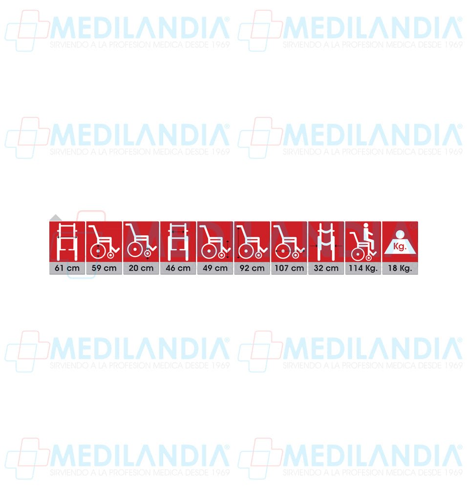 Silla de ruedas esmaltada, con descansa pies desmontables y descansa brazos cortos abatibles - Silla de ruedas - XONIT - MEDILANDIA | Tienda de productos médicos