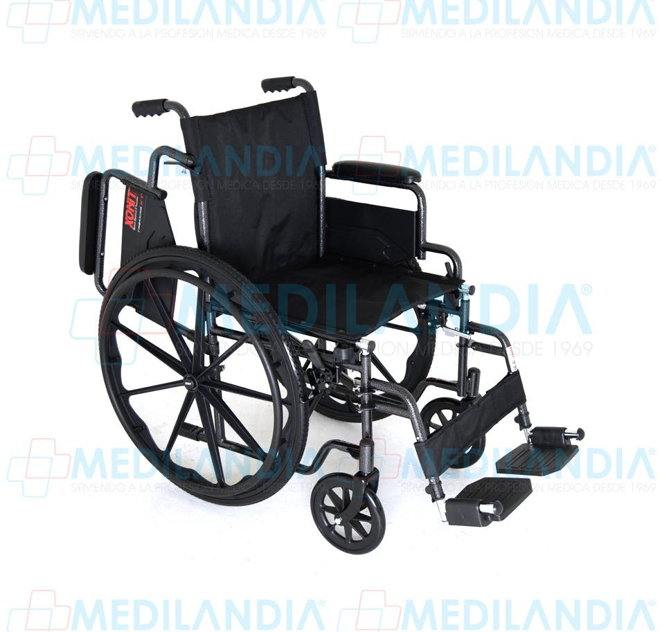 Silla de ruedas esmaltada, con descansa pies desmontables y descansa brazos cortos abatibles - Silla de ruedas - XONIT - MEDILANDIA | Tienda de productos médicos