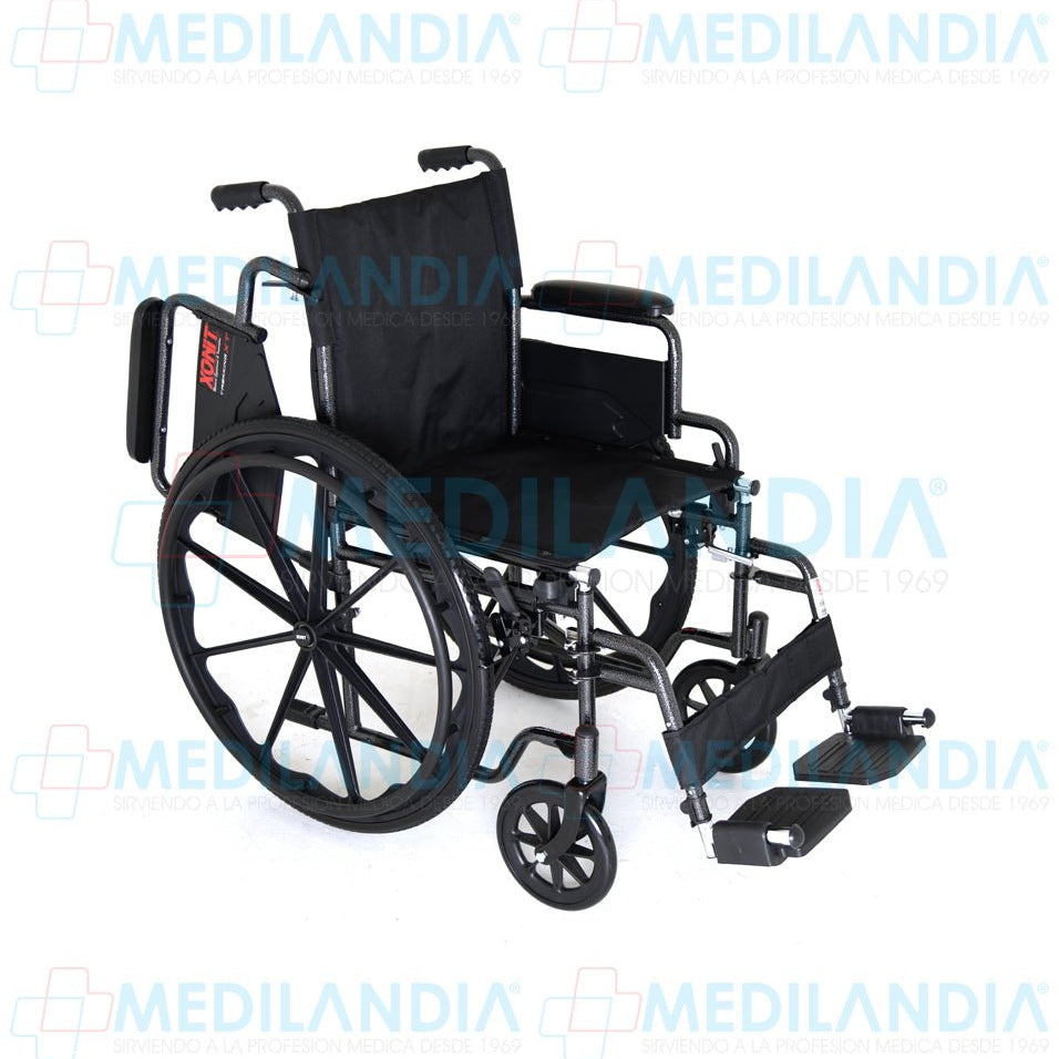 Silla de ruedas esmaltada, con descansa pies desmontables y descansa brazos cortos abatibles - Silla de ruedas - XONIT - MEDILANDIA | Tienda de productos médicos