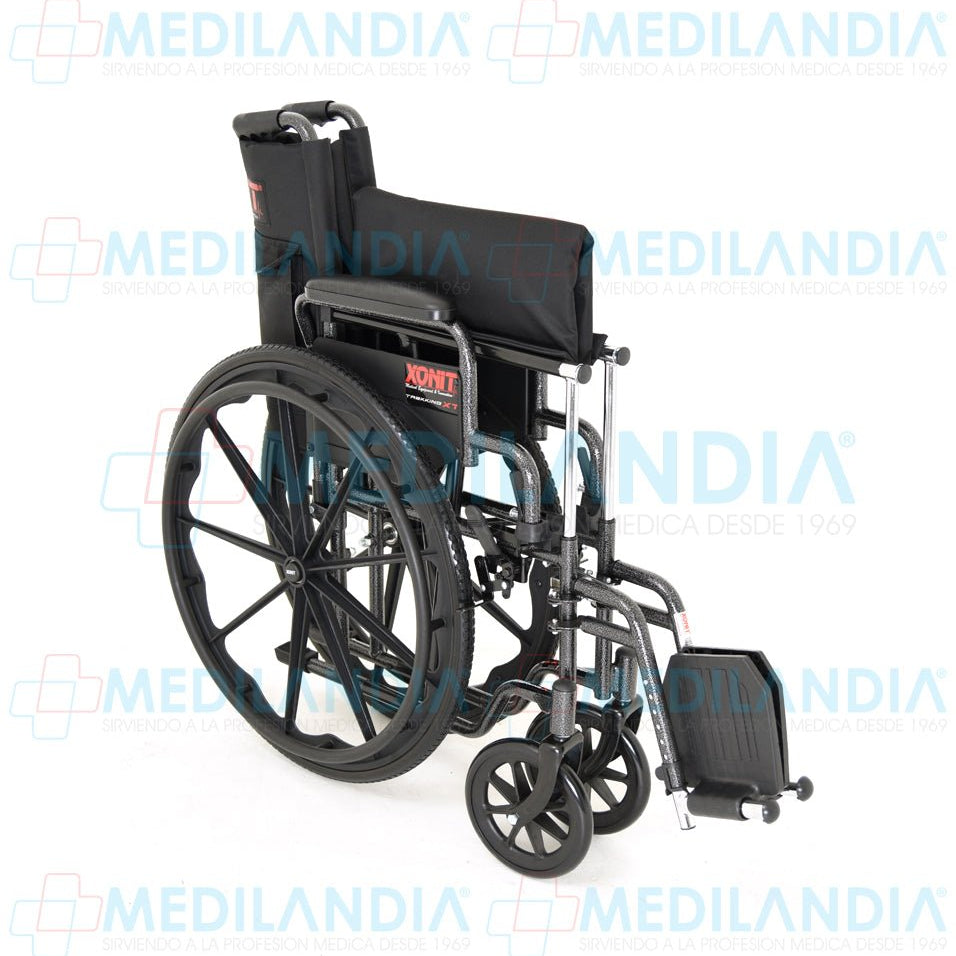 Silla de ruedas esmaltada, con descansa pies desmontables y descansa brazos cortos abatibles - Silla de ruedas - XONIT - MEDILANDIA | Tienda de productos médicos