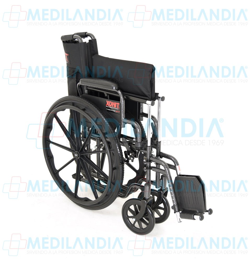 Silla de ruedas esmaltada, con descansa pies desmontables y descansa brazos cortos abatibles - Silla de ruedas - XONIT - MEDILANDIA | Tienda de productos médicos