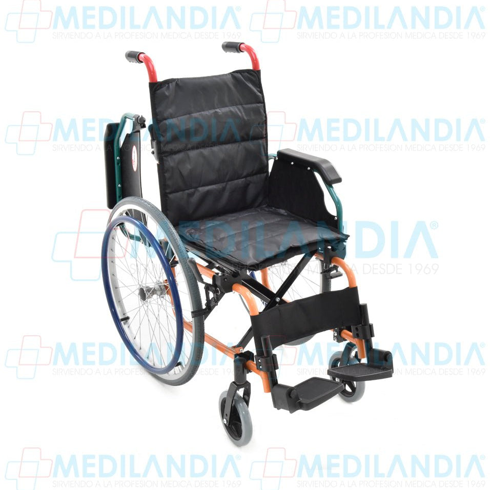 Silla de ruedas infantil de aluminio con descansabrazos y respaldo abatibles - Silla de ruedas - SPEEDY - MEDILANDIA | Tienda de productos médicos