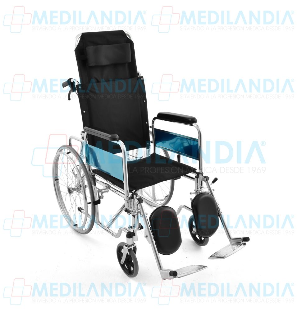 Silla de ruedas reclinable tipo cama con rines de rayos de aluminio - Silla de ruedas - MOBICARE - MEDILANDIA | Tienda de productos y equipos médicos de calidad en México | Soluciones profesionales para clínicas, hospitales y consultorios.