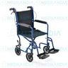 Silla de traslado de aluminio esmaltado con frenos de mano y asiento de 19” - Silla traslado - EM - MEDILANDIA | Tienda de productos y equipos médicos de calidad en México | Soluciones profesionales para clínicas, hospitales y consultorios.