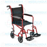 Silla de traslado de aluminio esmaltado con frenos de mano y asiento de 19” - Silla traslado - EM - MEDILANDIA | Tienda de productos y equipos médicos de calidad en México | Soluciones profesionales para clínicas, hospitales y consultorios.