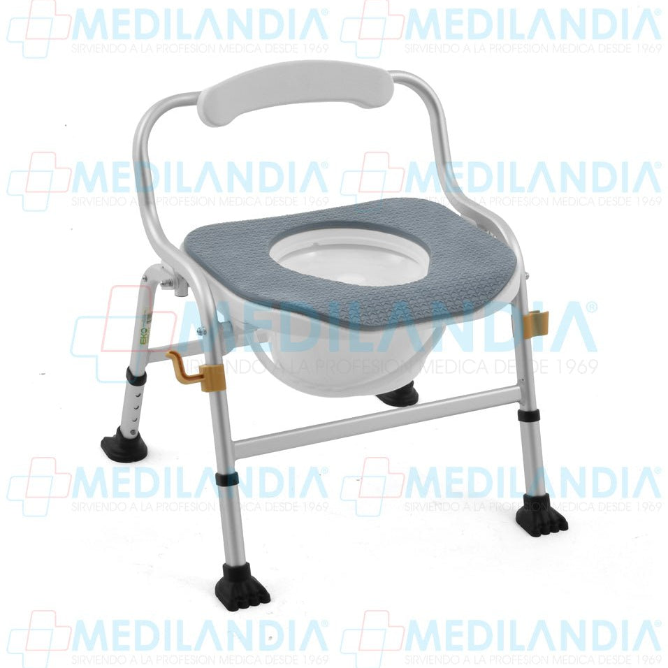 Silla ducha de aluminio con cómodo plegable - Silla para ducha con comodo - EM- MEDILANDIA | Tienda de productos y equipos médicos de calidad en México | Soluciones profesionales para clínicas, hospitales y consultorios.