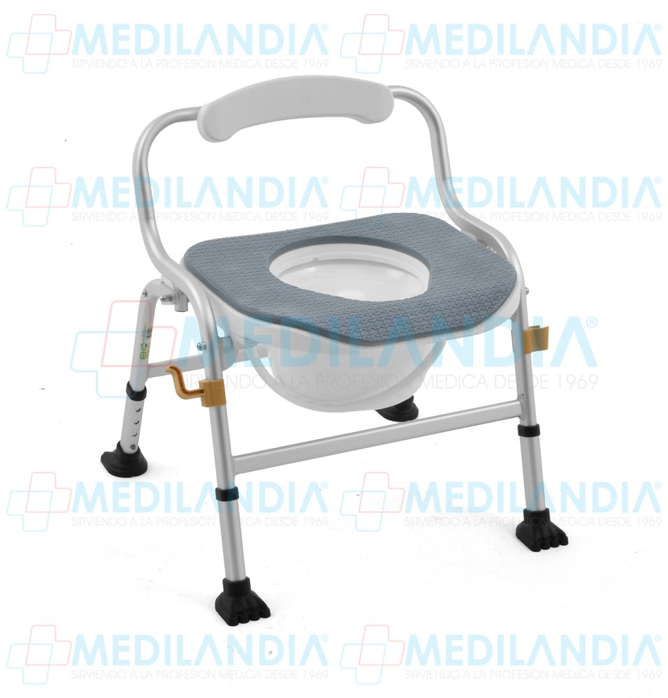 Silla ducha de aluminio con cómodo plegable - Silla para ducha con comodo - EM- MEDILANDIA | Tienda de productos y equipos médicos de calidad en México | Soluciones profesionales para clínicas, hospitales y consultorios.