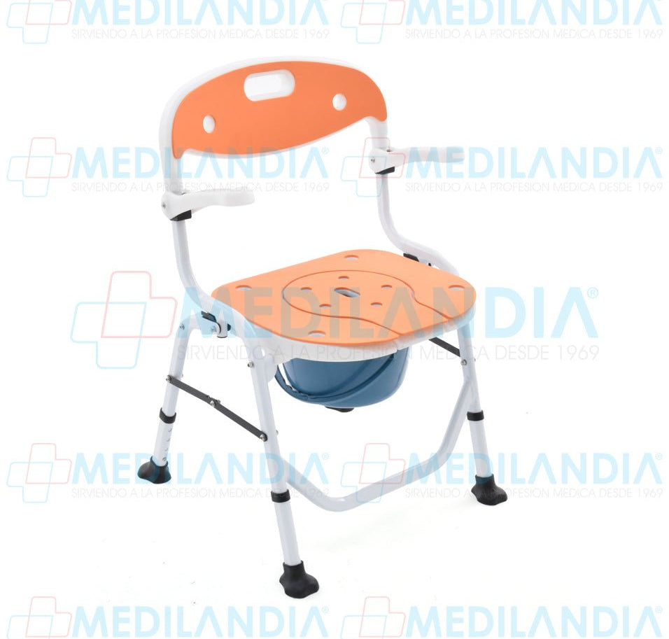 Silla ducha de aluminio con cómodo - Silla para ducha con comodo - EM - MEDILANDIA | Tienda de productos y equipos médicos de calidad en México | Soluciones profesionales para clínicas, hospitales y consultorios.