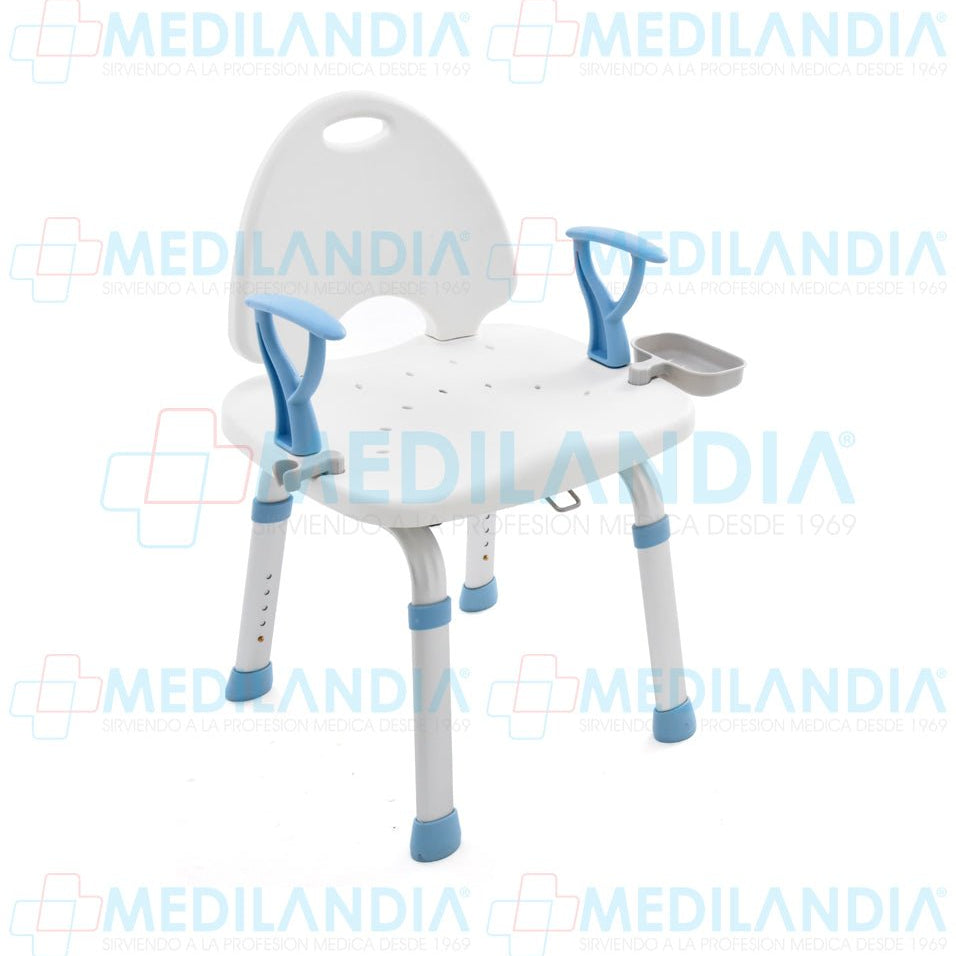 Silla ducha de aluminio rotatoria con descansabrazo - Silla para ducha - EM - MEDILANDIA | Tienda de productos y equipos médicos de calidad en México | Soluciones profesionales para clínicas, hospitales y consultorios.