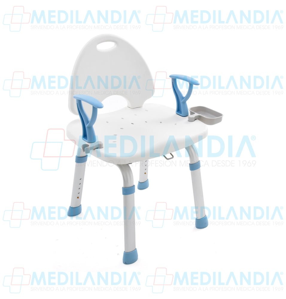 Silla ducha de aluminio rotatoria con descansabrazo - Silla para ducha - EM - MEDILANDIA | Tienda de productos y equipos médicos de calidad en México | Soluciones profesionales para clínicas, hospitales y consultorios.