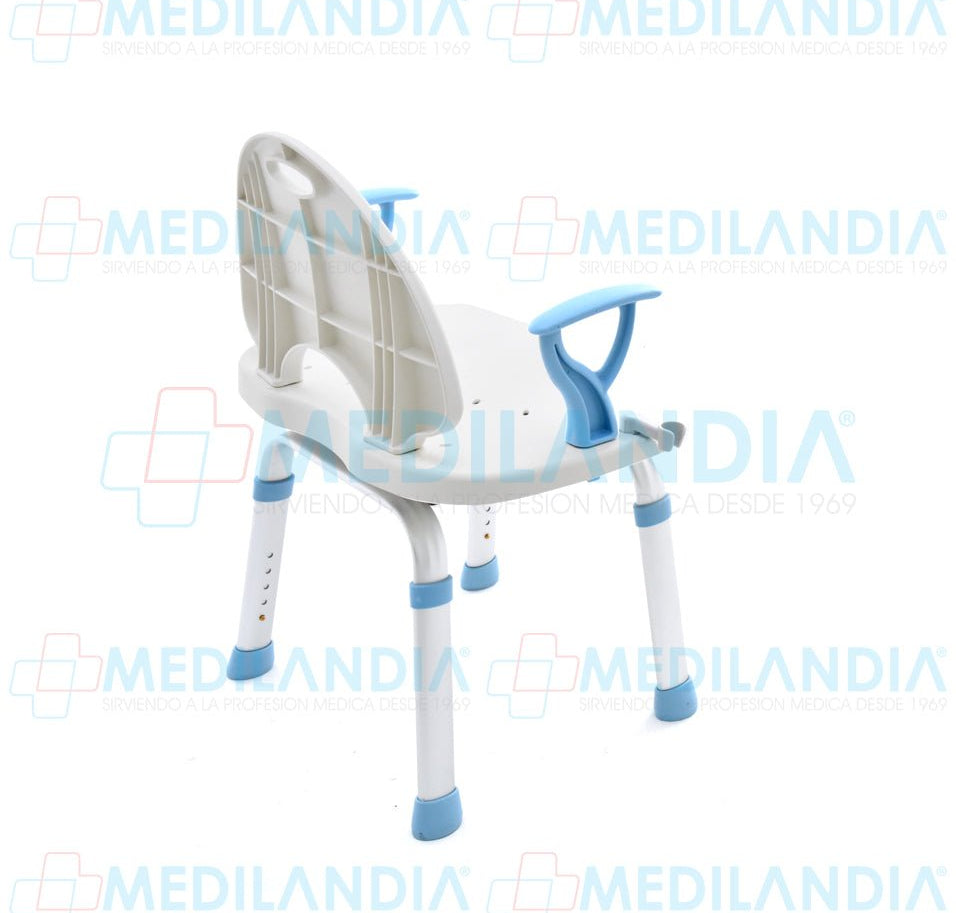 Silla ducha de aluminio rotatoria con descansabrazo - Silla para ducha - EM - MEDILANDIA | Tienda de productos y equipos médicos de calidad en México | Soluciones profesionales para clínicas, hospitales y consultorios.