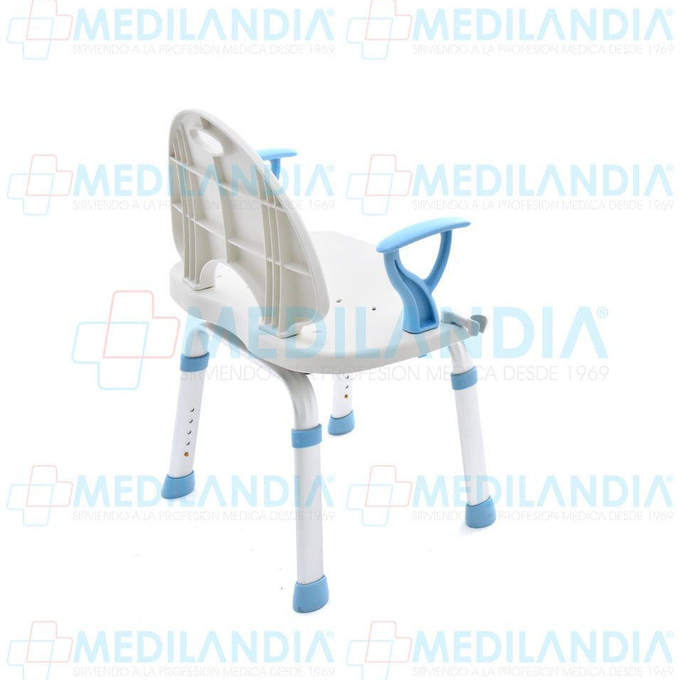 Silla ducha de aluminio rotatoria con descansabrazo - Silla para ducha - EM - MEDILANDIA | Tienda de productos y equipos médicos de calidad en México | Soluciones profesionales para clínicas, hospitales y consultorios.