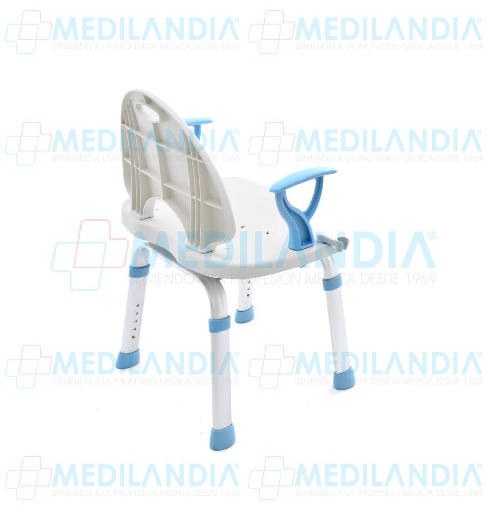 Silla ducha de aluminio rotatoria con descansabrazo - Silla para ducha - EM - MEDILANDIA | Tienda de productos y equipos médicos de calidad en México | Soluciones profesionales para clínicas, hospitales y consultorios.
