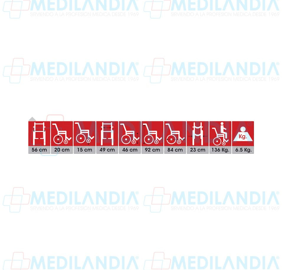 Silla traslado ultraligera - Silla traslado ultraligera - 2CARE - MEDILANDIA | Tienda de productos médicos