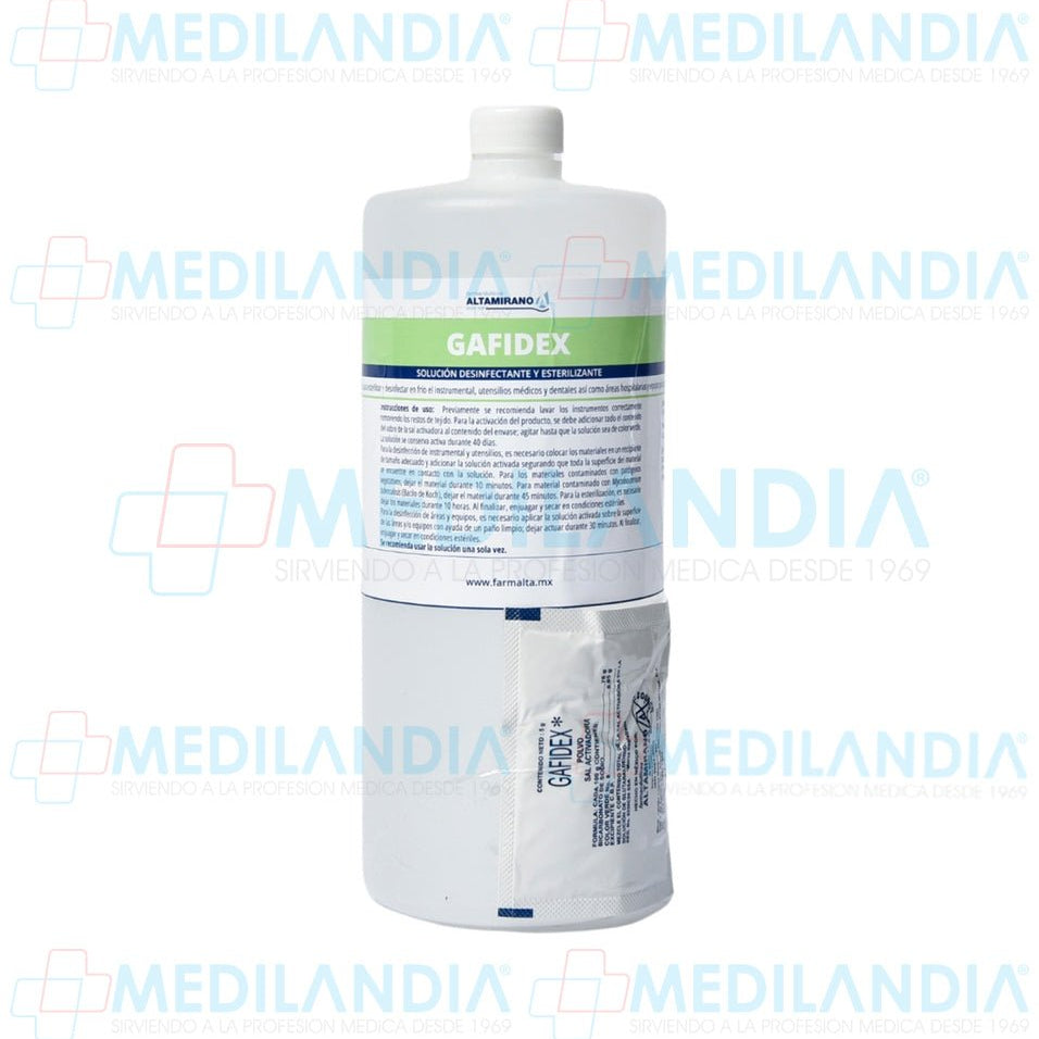 Solución desinfectante y esterilizante Gafidex - Gel anti bacterial - ALTAMIRANO - MEDILANDIA | Tienda de productos y equipos médicos de calidad en México | Soluciones profesionales para clínicas, hospitales y consultorios.