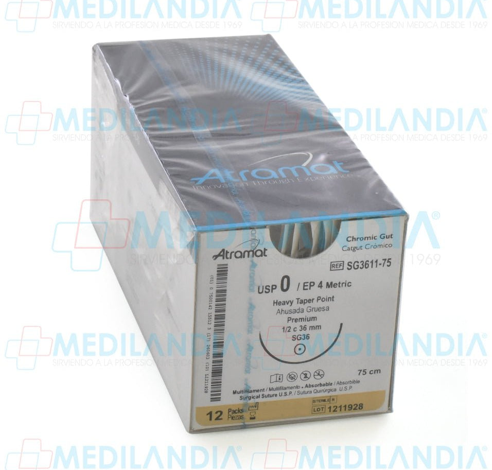 Sutura Catgut Cromico monofilamento 0 - Sutura - ATRAMAT - MEDILANDIA | Tienda de productos médicos